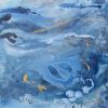 The Dreamscapes Triptych- Part of the NEW Four Seasons Patagonia Marble Collection | Oil And Acrylic Painting in Paintings by Jennifer Hayes | Four Seasons Hotel St. Louis in St. Louis. Item composed of synthetic