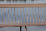72" White Oak Spindle Back Bench With White-Washed Finish | Benches & Ottomans by Miikana Woodworking. Item composed of oak wood