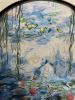 Random-Stitch Suzhou Embroidery Monet’s Water Lilies | Wall Hangings by Dynasty Artisan. Item made of wood with fabric works with contemporary & eclectic & maximalism style