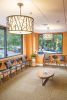 Woods Drum Pendant | Pendants by ILEX Architectural Lighting | ARCH Orthodontics in Westwood. Item composed of linen & brass