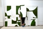 "Green" | Oil And Acrylic Painting in Paintings by ANTLRE - Hannah Sitzer | Google Events Center in Redwood City. Item composed of canvas and synthetic