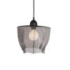 Pendant Light, Small, "Lanny" #1  8"X8" Steel Wire Mesh | Pendants by Anne Lindsay Studio. Item composed of steel in contemporary or industrial style