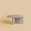 Grey Marble Coffee Table - HASHI by Lebanto | Tables by Lebanto. Item made of marble compatible with minimalism and contemporary style