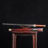 Imperial Cinnabar Ironwood Han Jian Decor Display Artifact | Ornament in Decorative Objects by Dynasty Artisan. Item made of wood with metal works with contemporary & eclectic & maximalism style