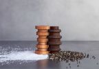 Coupled Salt + Pepper Mills | Jar in Vessels & Containers by Studio S II. Item composed of maple wood