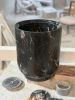 Nero Marquina Marble Vessel Sink – Hand Carved Black Marble | Water Fixtures by AEGEAN MARBLE ARTISAN ATELIER ünÖç iç. Item made of marble works with minimalism & contemporary style