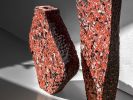 Red Stone Set Vase - Fragment Series in Bio Concrete | Vases & Vessels by Donatas Žukauskas. Item made of cement with paper works with boho & minimalism style