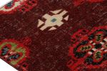 Vintage Mid-Century Purple And Red Geometric Wool Rug | Area Rug in Rugs by Rug and Kilim