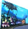 Brewery Extrava exterior Mural "Alley Art"; The Tropical Mystic Orb Garden | Murals by Jared Goulette | The Color Wizard | Brewery Extrava in Portland