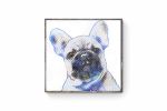 MY FRENCH BOULEDOGUE | Oil And Acrylic Painting in Paintings by Virginie SCHROEDER. Item composed of canvas in art deco style