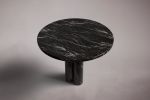 Zade Alexander Black Marble Round Dining Table | Tables by HamamDecor LLC. Item made of marble works with mediterranean & modern style