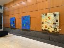 Lobby Exhibition | Oil And Acrylic Painting in Paintings by Adam Shaw Studio. Item made of canvas with synthetic