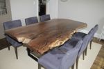 Live Edge Dining and Conference Tables | Tables by Fjelsted Nord LLC. Item composed of walnut and steel