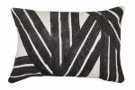 Stripe Sky Cushion, Black | Pillows by Casa Amarosa. Item made of cotton