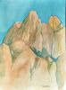 Joshua Tree 1 & 2 | Watercolor Painting in Paintings by Catherine Twomey. Item made of wool & glass compatible with contemporary and modern style