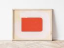 Bright Red & Lavender Purple Abstract Art Print | Prints by Emily Keating Snyder. Item made of paper works with minimalism & mid century modern style