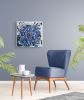 Blue Cornflower Burst Abstract Floral Canvas Painting | Prints by Judy Century Art. Item made of canvas & paper
