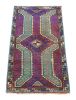 Vintage Oushak Rug in Violet Purple with Geometric Medallion | Area Rug in Rugs by Rug and Kilim