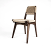 Rian Low Back Chair, Hardwood, Woven Danish Cord | Dining Chair in Chairs by Semigood Design. Item made of walnut & synthetic