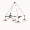 Emily Group of Five Pendant Light – Copper Semi-Matte | Pendants by MOSS Objects. Item made of oak wood with steel works with contemporary & modern style