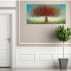 Colour Burst Original artwork of a red tree on canvas | Oil And Acrylic Painting in Paintings by DaggArt. Item composed of canvas and synthetic