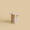 Travertine Side Table - KYUSHU by Lebanto | Tables by Lebanto. Item composed of marble in minimalism or contemporary style