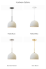MushLume Cup Light Pendant | Pendants by MushLume Lighting. Item composed of cement
