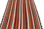 Vintage Shiraz Persian Kilim rug in Polychromatic Stripes | Area Rug in Rugs by Rug and Kilim