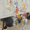 Reflected Light hanging sculpture | Sculptures by Jane Guthridge | Republic Plaza in Denver. Item composed of synthetic