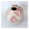 Falling Petals Moon Jar Ceramic Vase | Vases & Vessels by VLVolborth Studio - Veronica Volborth. Item made of ceramic works with contemporary & country & farmhouse style