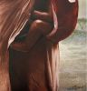 Turkana girl carrying a baby | Oil And Acrylic Painting in Paintings by Mwenye painter | Private Residence in Worcester. Item made of canvas with synthetic