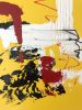 Splash on yellow | Oil And Acrylic Painting in Paintings by Hugo Auler Jr. Art. Item made of canvas