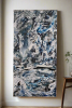 "love is an ocean" | Mixed Media in Paintings by VISCERAL HOME STUDIO. Item made of canvas compatible with boho and minimalism style