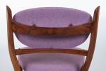 Ambassador Side Chair | Dining Chair in Chairs by Designed with Purpose. Item made of walnut with fabric works with mid century modern & japandi style
