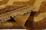 1950s Vintage Mid-Century Tulu Rug Beige Brown Chevron | Area Rug in Rugs by Rug and Kilim