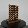 Dark bronze wall sculpture | Sculptures by IRENA TONE. Item composed of wood in minimalism or art deco style