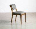 Art Deco Style Leather Dining Chair by Costantini | Chairs by Costantini Design. Item composed of wood and fabric