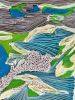 Rocky Waters - Painting on Paper | Mixed Media in Paintings by k-apostrophe. Item composed of paper compatible with boho and contemporary style