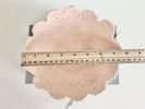 Soft Pink Scalloped Bowl Paper Mache Material | Decorative Bowl in Decorative Objects by TM Olson Collection. Item composed of paper in country & farmhouse or eclectic & maximalism style