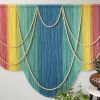 Rainbow Bohemian Fiber Art Wall Hanging | Macrame Wall Hanging in Wall Hangings by Mercy Designs Boho. Item made of fiber compatible with boho and contemporary style