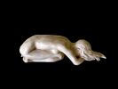 KNEELING NUDE | Sculptures by Eleanor Cardozo. Item made of bronze with marble
