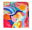 Oil Painting "Hopscotch Sidewalk Chalk" | Oil And Acrylic Painting in Paintings by Grace Mandl. Item composed of canvas & synthetic