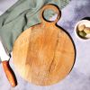 Wooden Chopping Board (Circle) | Serving Board in Serveware by FIG Living. Item composed of wood in minimalism or japandi style
