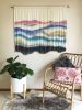 Large Multicolor Pastel Textile Wall Fiber Art ALOFT | Macrame Wall Hanging in Wall Hangings by Wallflowers Hanging Art. Item composed of oak wood and wool in boho or contemporary style