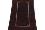 Rug & Kilim’s Baluch Runner Rug with Black, Burgundy | Area Rug in Rugs by Rug and Kilim