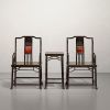 Imperial Black-Gold Wood Ming Style Faux-Bamboo Armchair Set | Chairs by Dynasty Artisan. Item composed of wood in contemporary or eclectic & maximalism style