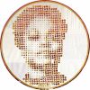 Dots Portrait #4 - Limited Edition 2/3 | Collage in Paintings by Paola Bazz. Item made of paper works with contemporary & eclectic & maximalism style