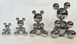 Stainless Steel Bear Family of 4 | Sculptures by IRENA TONE. Item composed of steel compatible with minimalism and art deco style