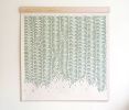 Fern Canyon Tapestry 50x50” Maple Beam | Wall Hangings by Anastasia Tumanova. Item composed of maple wood & fiber