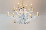 ARM 18 Chandelier White Gold 75 | Chandeliers by ADAMLAMP. Item composed of steel in minimalism or mid century modern style
